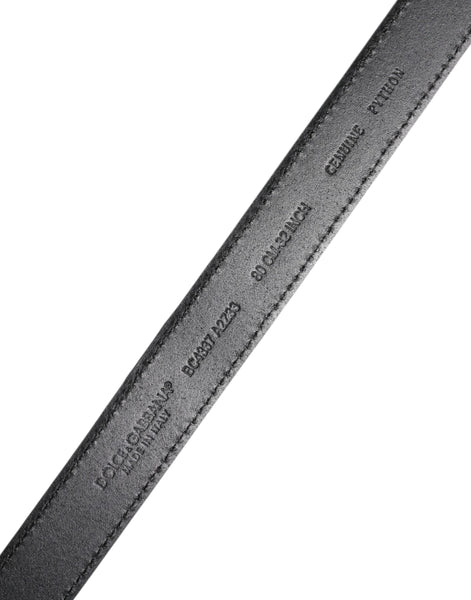 Dolce & Gabbana Red Exotic Leather Brass Metal Buckle Belt Dolce & Gabbana