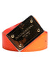 Dolce & Gabbana Orange Gold Tone Metal Logo Buckle Belt Dolce & Gabbana