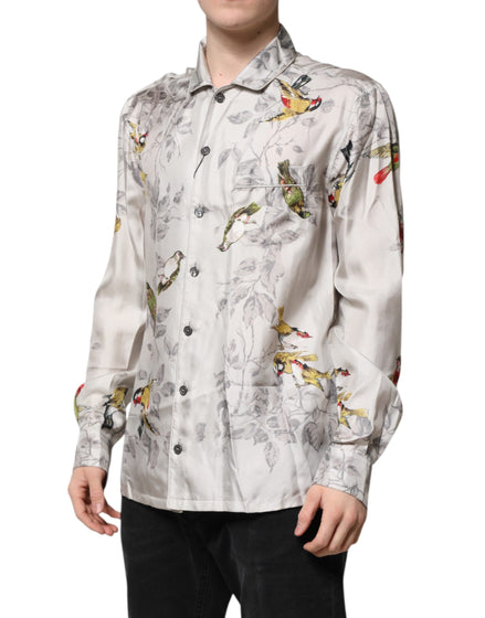 Dolce & Gabbana Multicolor Silk Printed Button Down Shirt Dolce & Gabbana