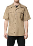 Dolce & Gabbana Brown Graphic Print Short Sleeves Shirt Dolce & Gabbana