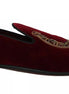 Dolce & Gabbana Bordeaux Velvet Loafers Gun Horseshoe Shoes Dolce & Gabbana