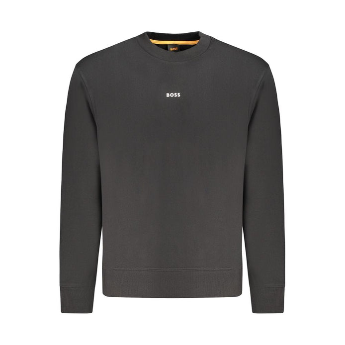 Hugo Boss Black Cotton Men Sweater Hugo Boss