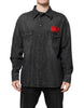 Dolce & Gabbana Gray Long Sleeves Button Down Denim Shirt Dolce & Gabbana