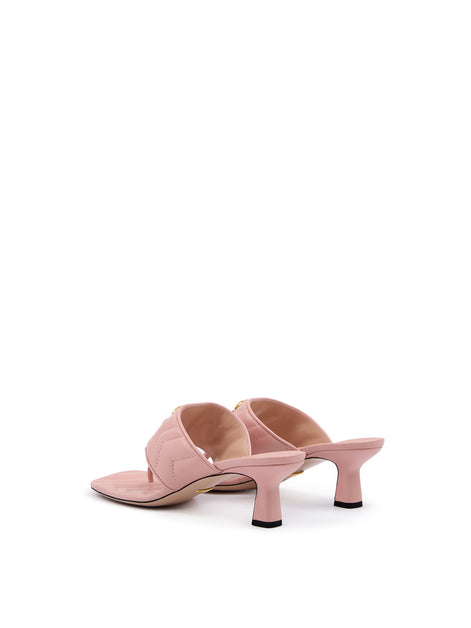 Gucci Mystic Pink Nappa Charlotte Leather Sandals Gucci