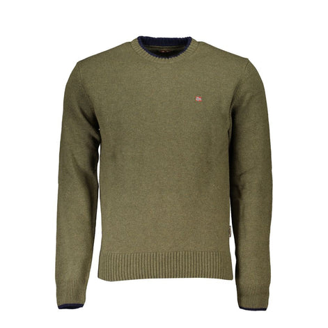 Napapijri Green Fabric Men Sweater Napapijri