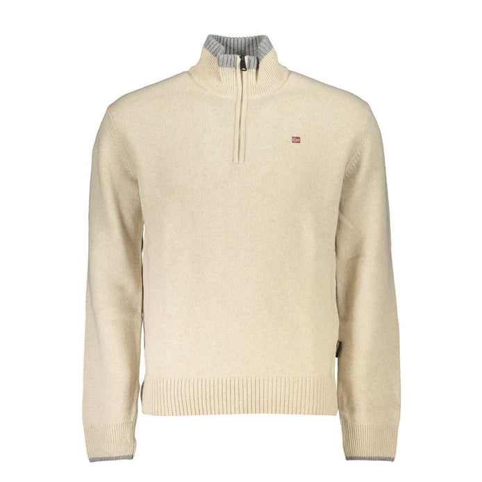 Napapijri Beige Tessuto Men Sweater Napapijri