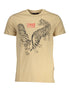 Cavalli Class Beige Cotton Men T-Shirt Cavalli Class