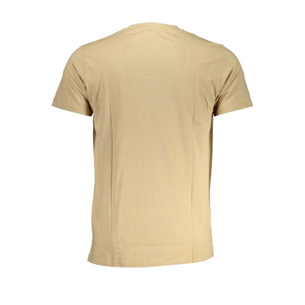 Cavalli Class Beige Cotton Men T-Shirt Cavalli Class