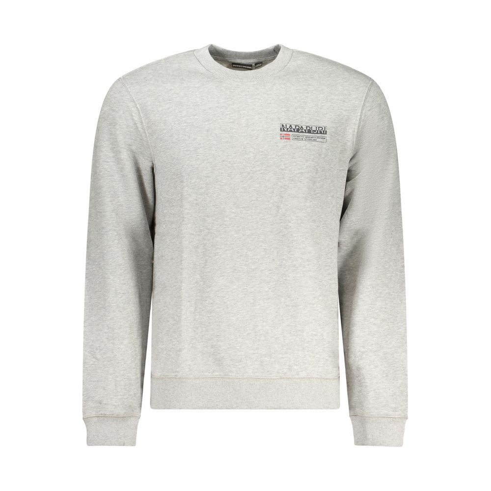 Napapijri Grigio Cotton Men Sweatshirt Napapijri