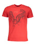 Cavalli Class Red Cotton Men T-Shirt Cavalli Class