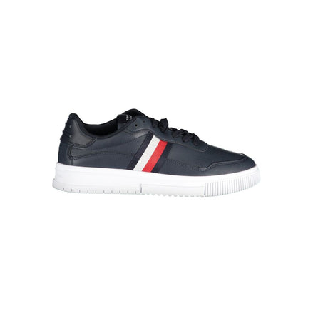 Tommy Hilfiger Blue Leather Men Sneaker Tommy Hilfiger