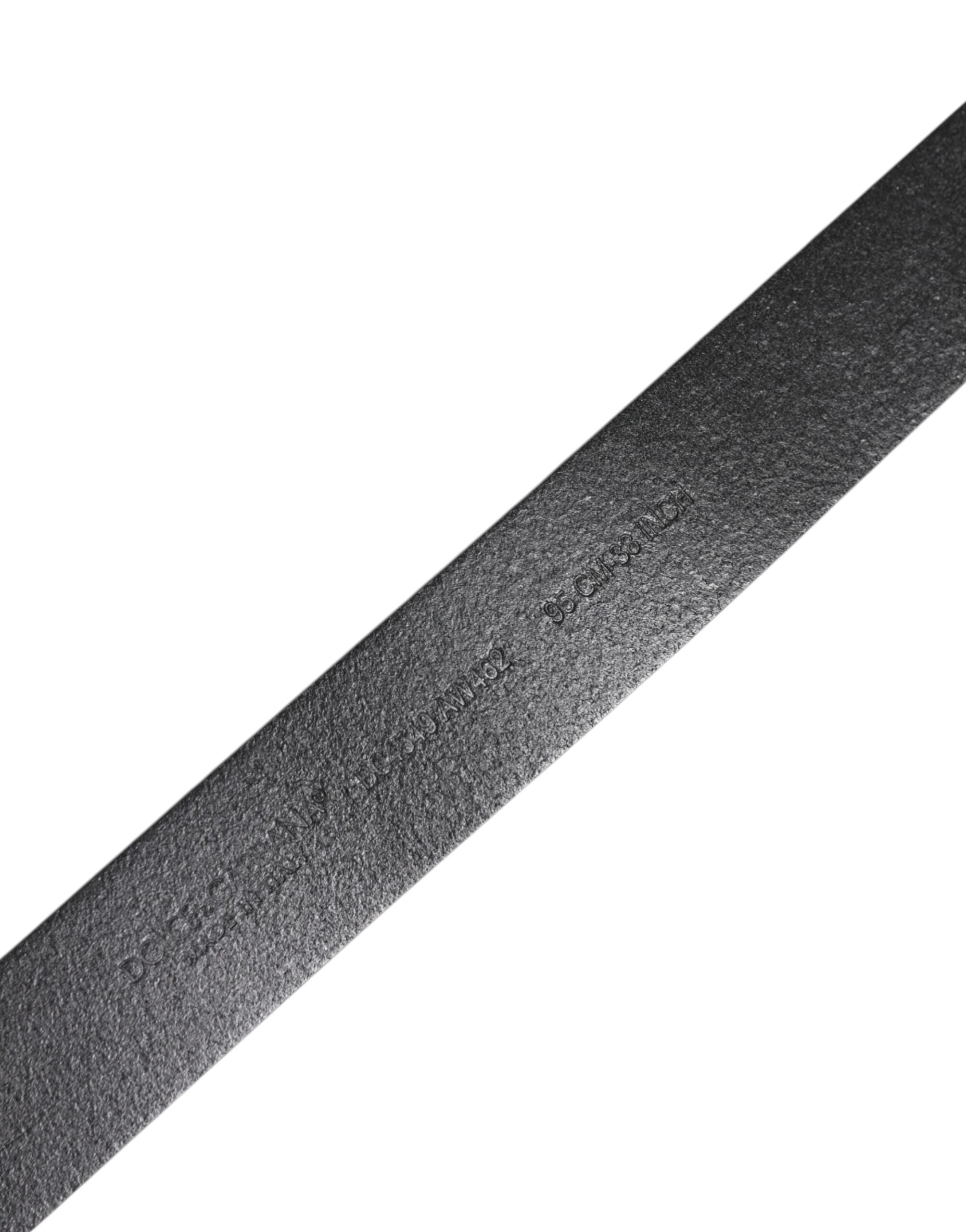 Dolce & Gabbana Black Classic Leather Metal Buckle Belt Dolce & Gabbana