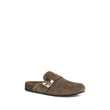 Tory Burch Brown Calf Leather Bos Taurus Mules Tory Burch