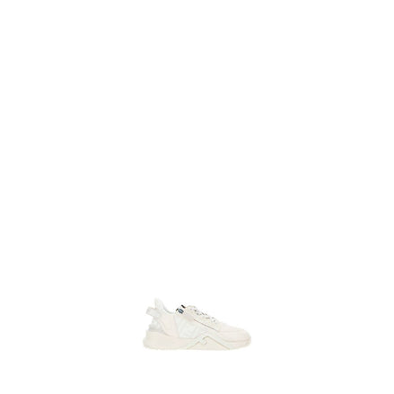 Fendi White Calf Leather Bos Taurus Athletic Sneakers Fendi