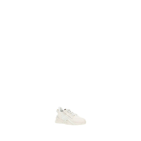 Fendi White Calf Leather Bos Taurus Athletic Sneakers Fendi