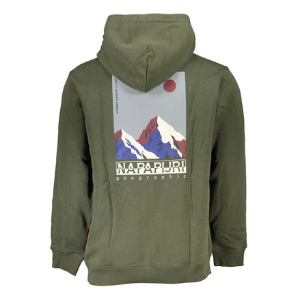 Napapijri Verde Cotton Men Sweatshirt with Hood Napapijri