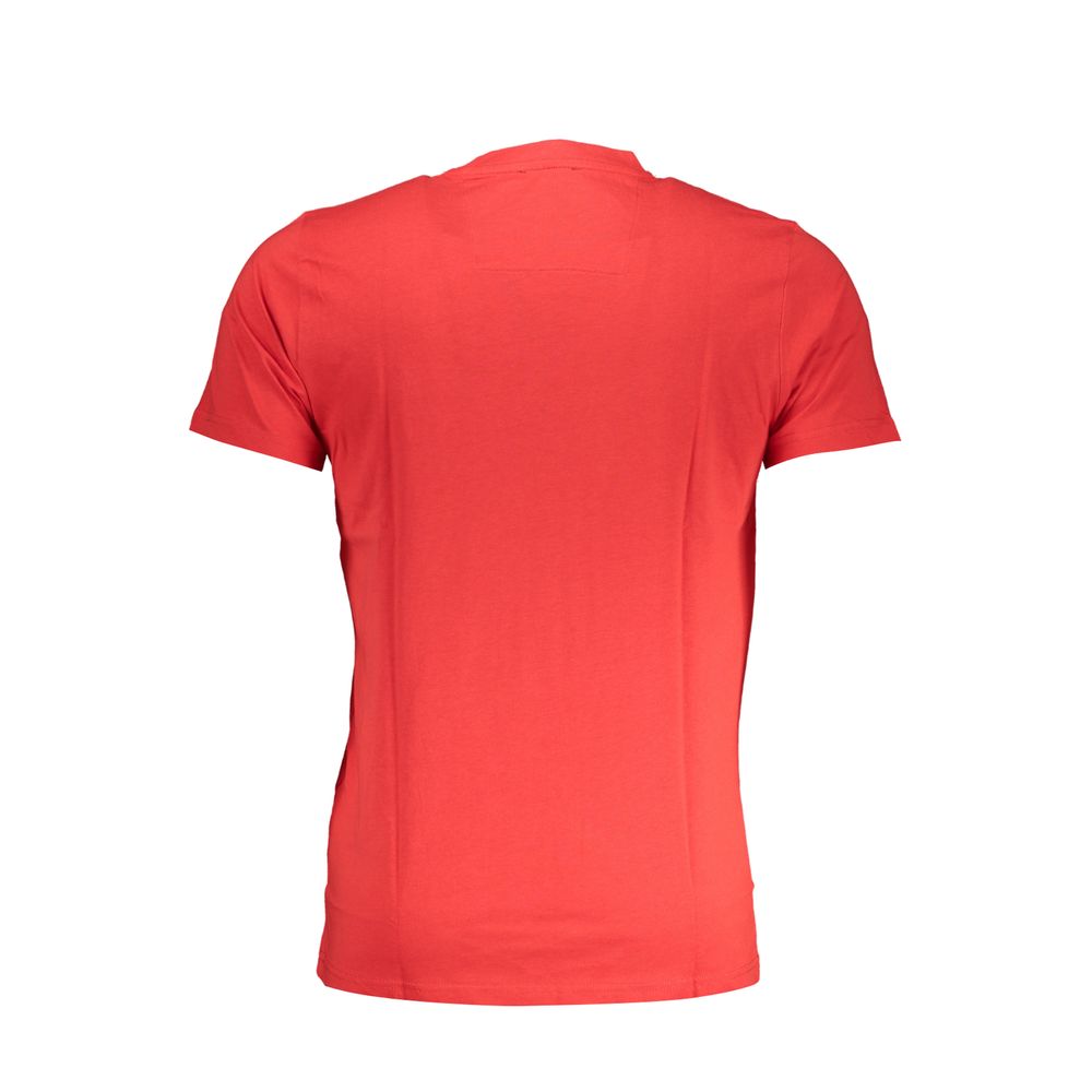 Cavalli Class Red Cotton Men T-Shirt Cavalli Class