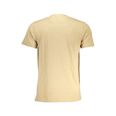 Cavalli Class Beige Cotton Men T-Shirt Cavalli Class