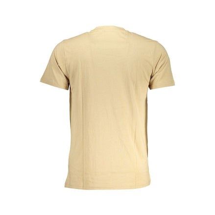 Cavalli Class Beige Cotton Men T-Shirt Cavalli Class