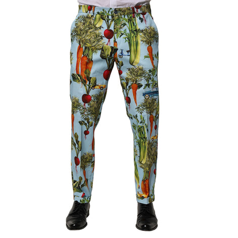 Dolce & Gabbana Multicolor Cotton Tapered Men Pants Dolce & Gabbana