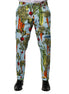 Dolce & Gabbana Multicolor Cotton Tapered Men Pants