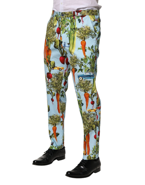 Dolce & Gabbana Multicolor Cotton Tapered Men Pants Dolce & Gabbana