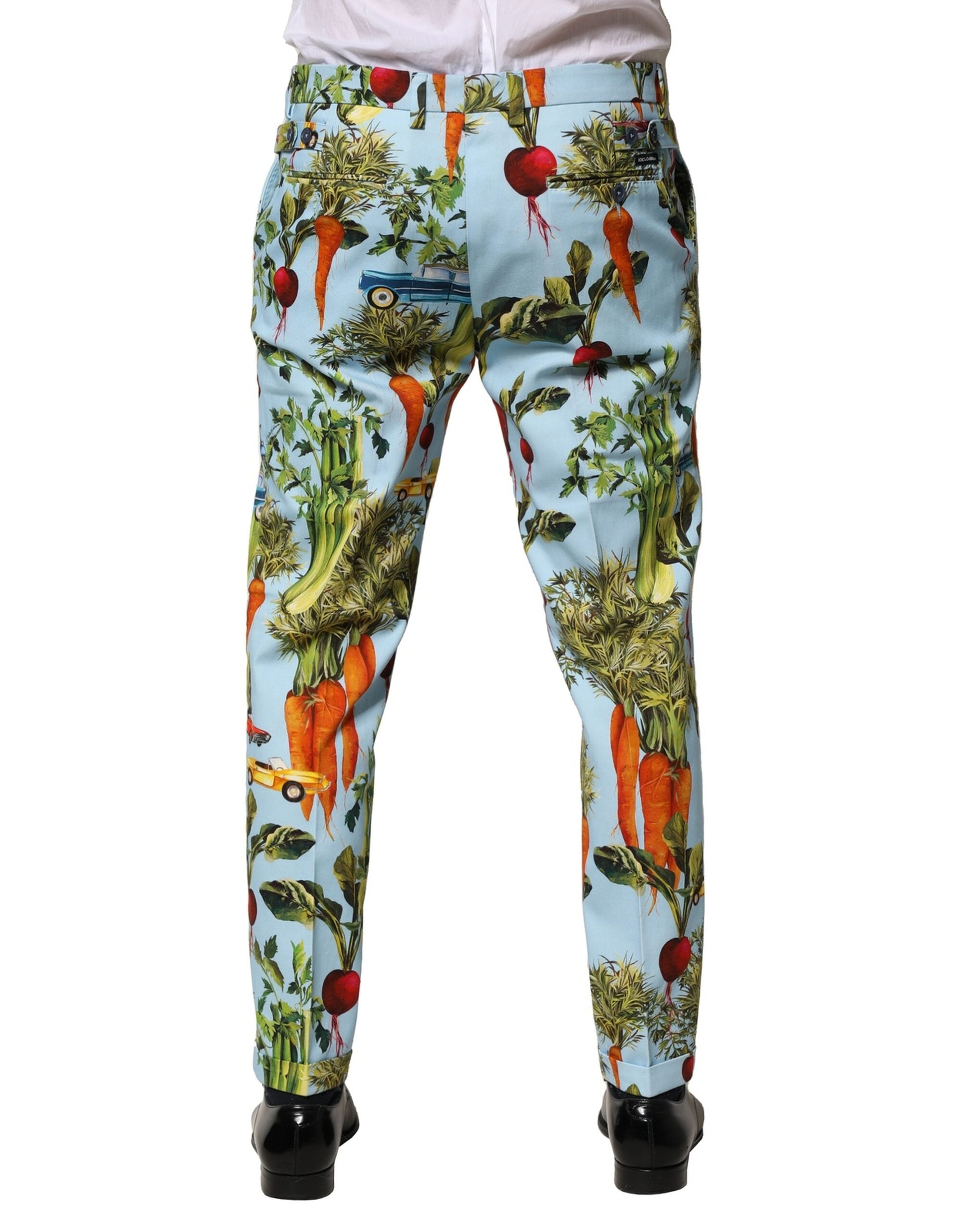 Dolce & Gabbana Multicolor Cotton Tapered Men Pants Dolce & Gabbana
