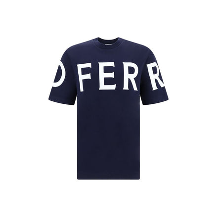Ferragamo Blue Cotton T-Shirt Ferragamo
