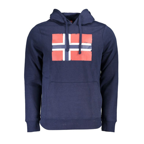 Norway 1963 Blue Cotton Men's Sweatshirt with Hood Norway 1963