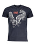 Cavalli Class Blu Cotton Mens T-Shirt Cavalli Class