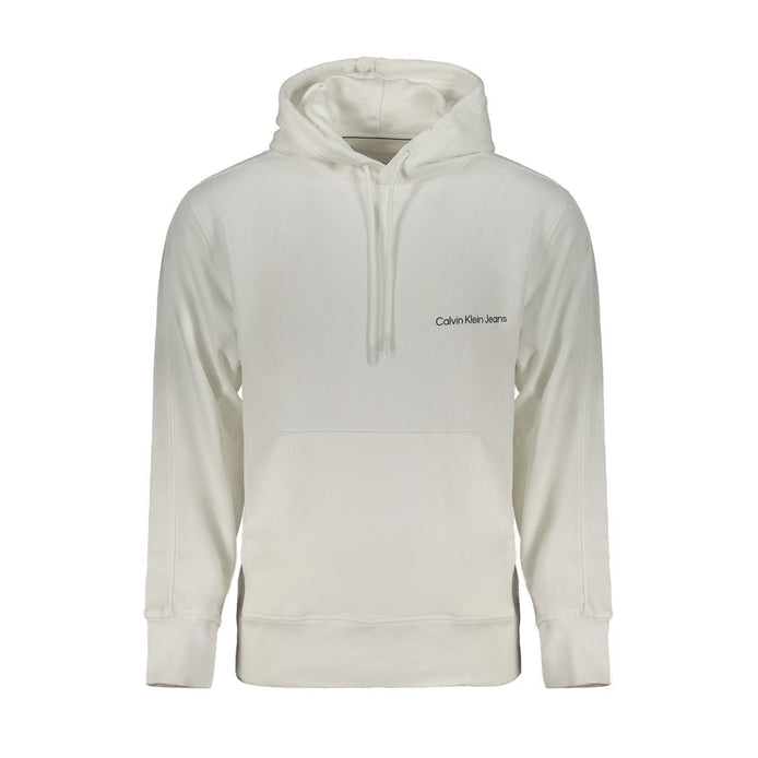 Calvin Klein White Cotton Men's Hooded Sweatshirt Calvin Klein