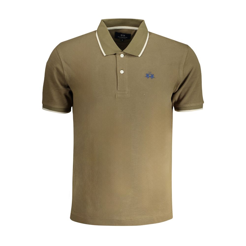La Martina Verde Cotton Men Polo Shirt La Martina