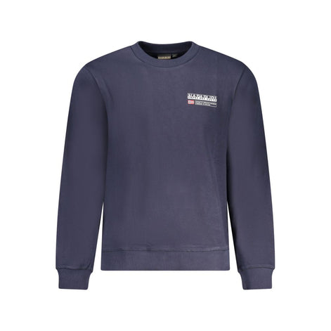 Napapijri Blue Cotton Men Sweatshirt Napapijri