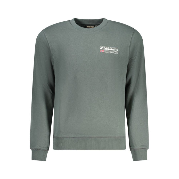 Napapijri Verde Cotton Men Sweatshirt Napapijri