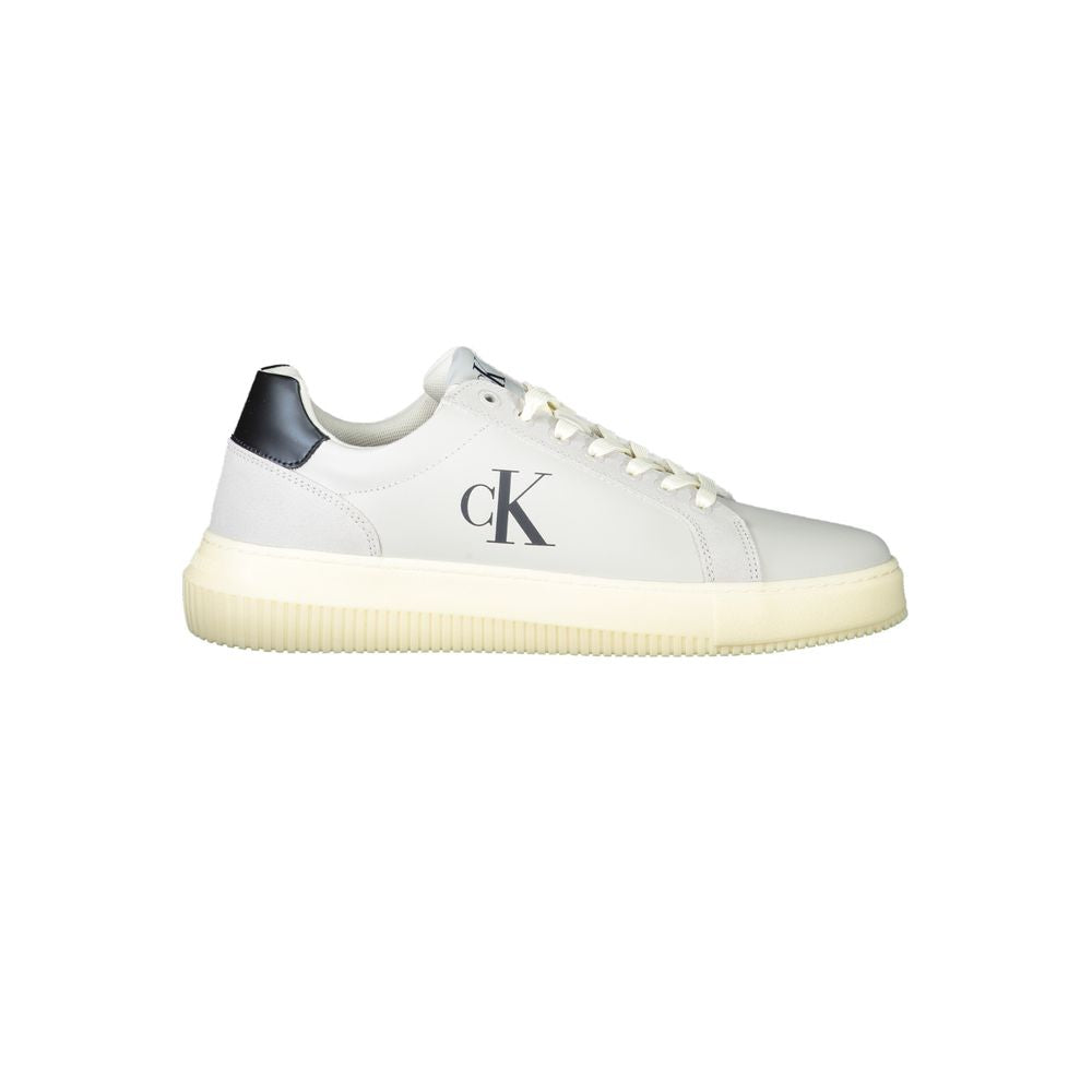 Baskets Calvin Klein blanches en polyuréthane pour homme