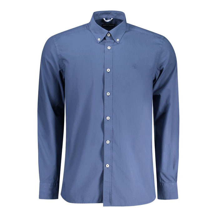 North Sails Blue Cotton Men Shirt North Sails