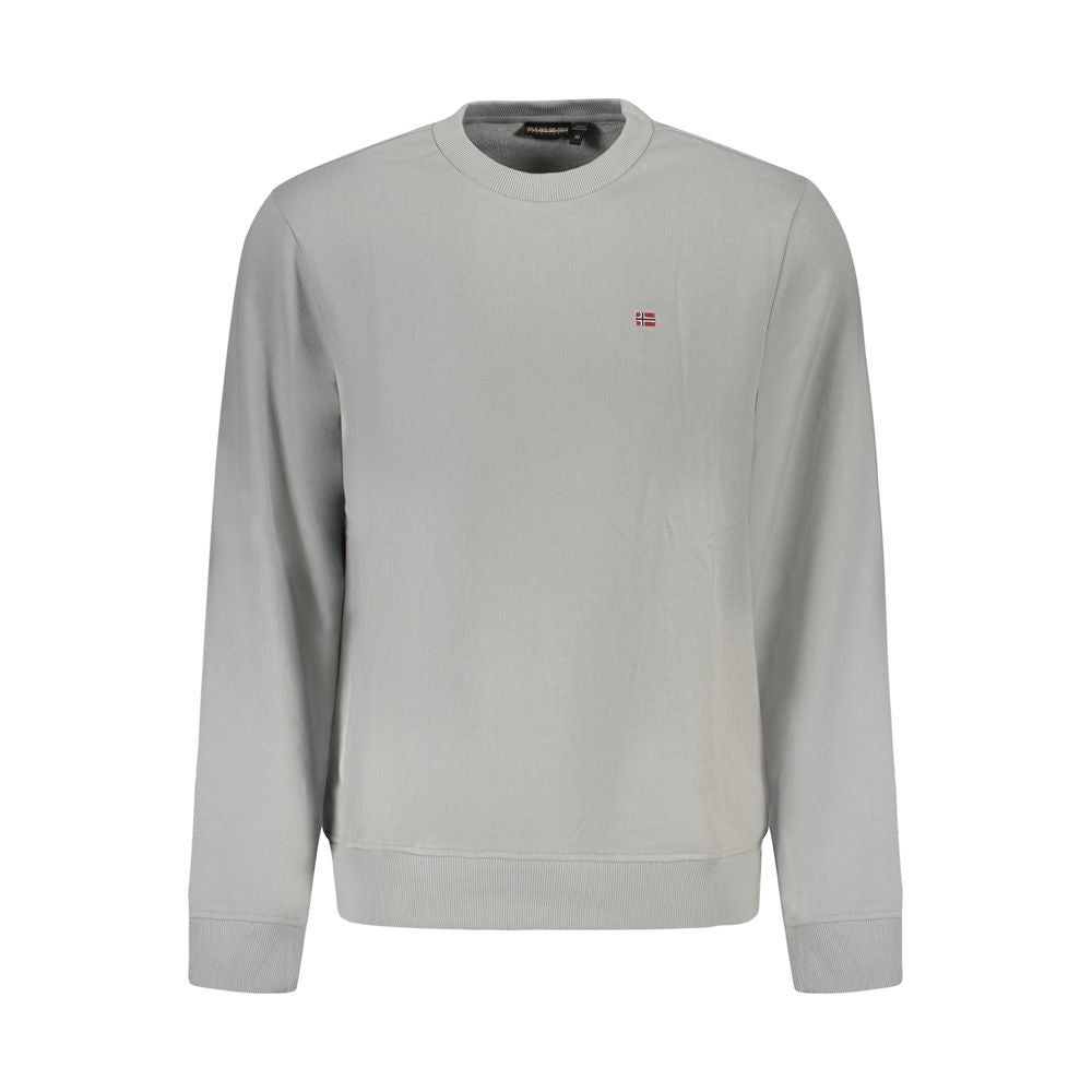 Napapijri Gray Cotton Men Sweater Napapijri