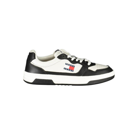 Tommy Hilfiger Black Leather Men Sneaker Tommy Hilfiger