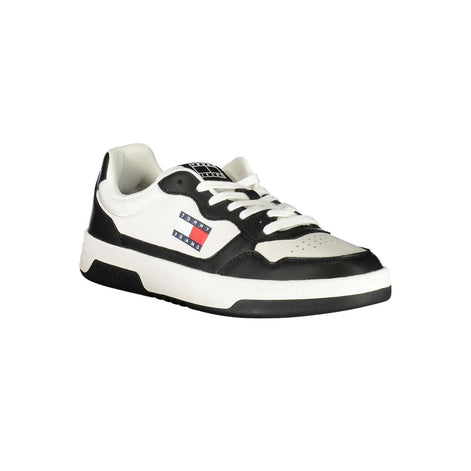 Tommy Hilfiger Black Leather Men Sneaker Tommy Hilfiger