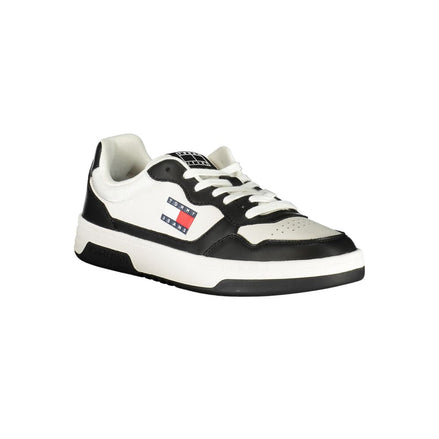 Tommy Hilfiger Black Leather Men Sneaker Tommy Hilfiger
