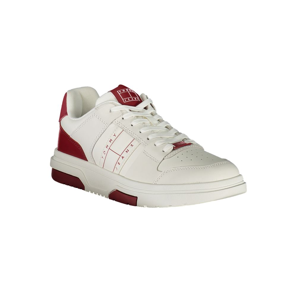 Tommy Hilfiger Red Leather Men Sneaker Tommy Hilfiger