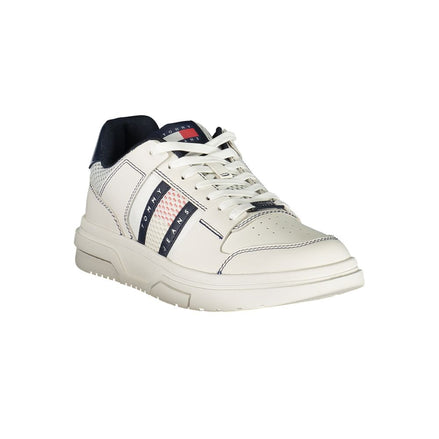 Tommy Hilfiger Blue Leather Men Sneaker Tommy Hilfiger