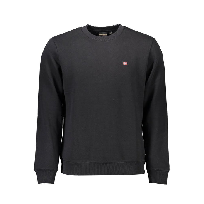 Napapijri Black Cotton Men Sweatshirt Napapijri
