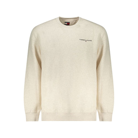 Tommy Hilfiger Beige Cotton Men Sweatshirt Tommy Hilfiger