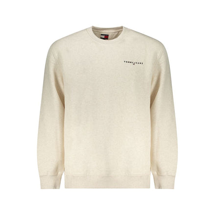 Tommy Hilfiger Beige Cotton Men Sweatshirt Tommy Hilfiger