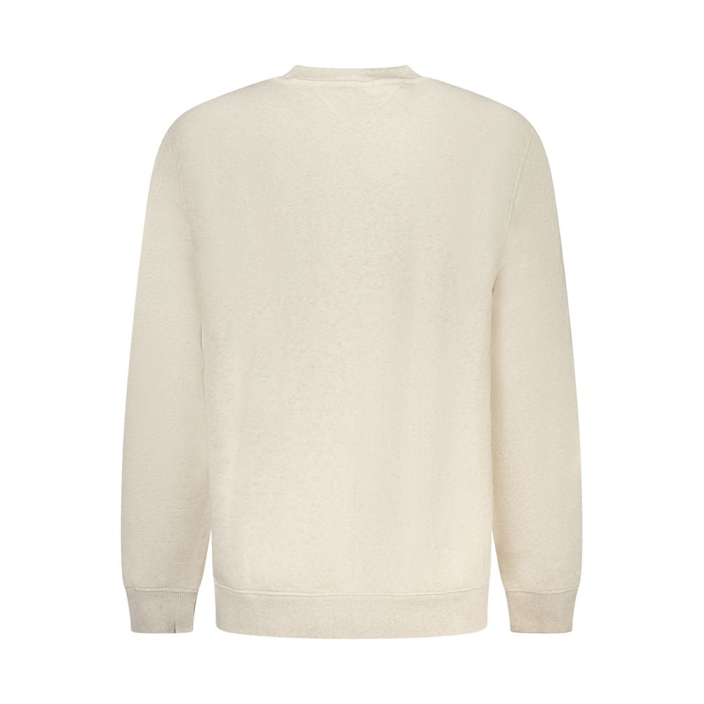 Tommy Hilfiger Beige Cotton Men Sweatshirt Tommy Hilfiger