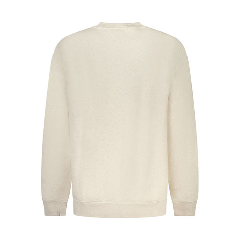 Tommy Hilfiger Beige Cotton Men Sweatshirt Tommy Hilfiger