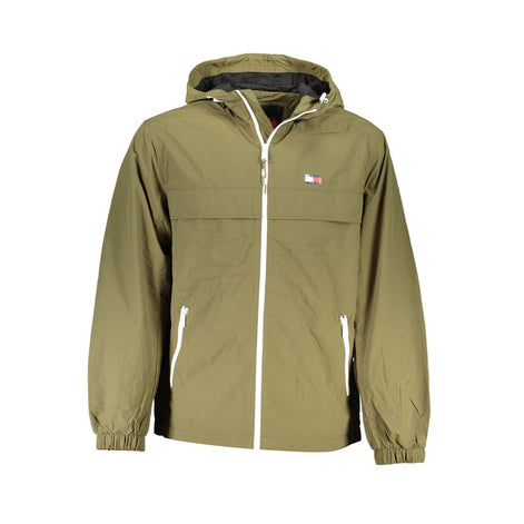Tommy Hilfiger Green Recycled Nylon Men Jacket Tommy Hilfiger