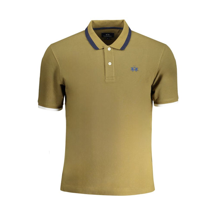 La Martina Verde Cotton Men Polo Shirt La Martina