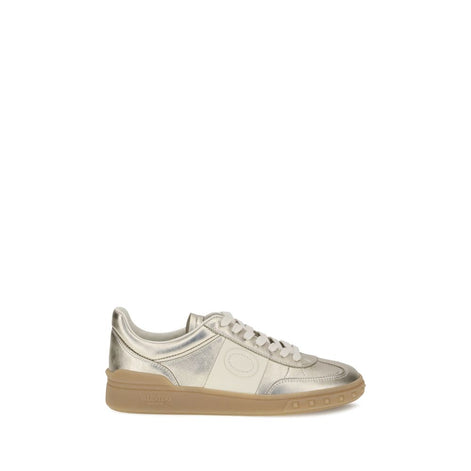 Valentino Garavani Gold Calf Leather Bos Taurus Low Top Sneakers Valentino Garavani